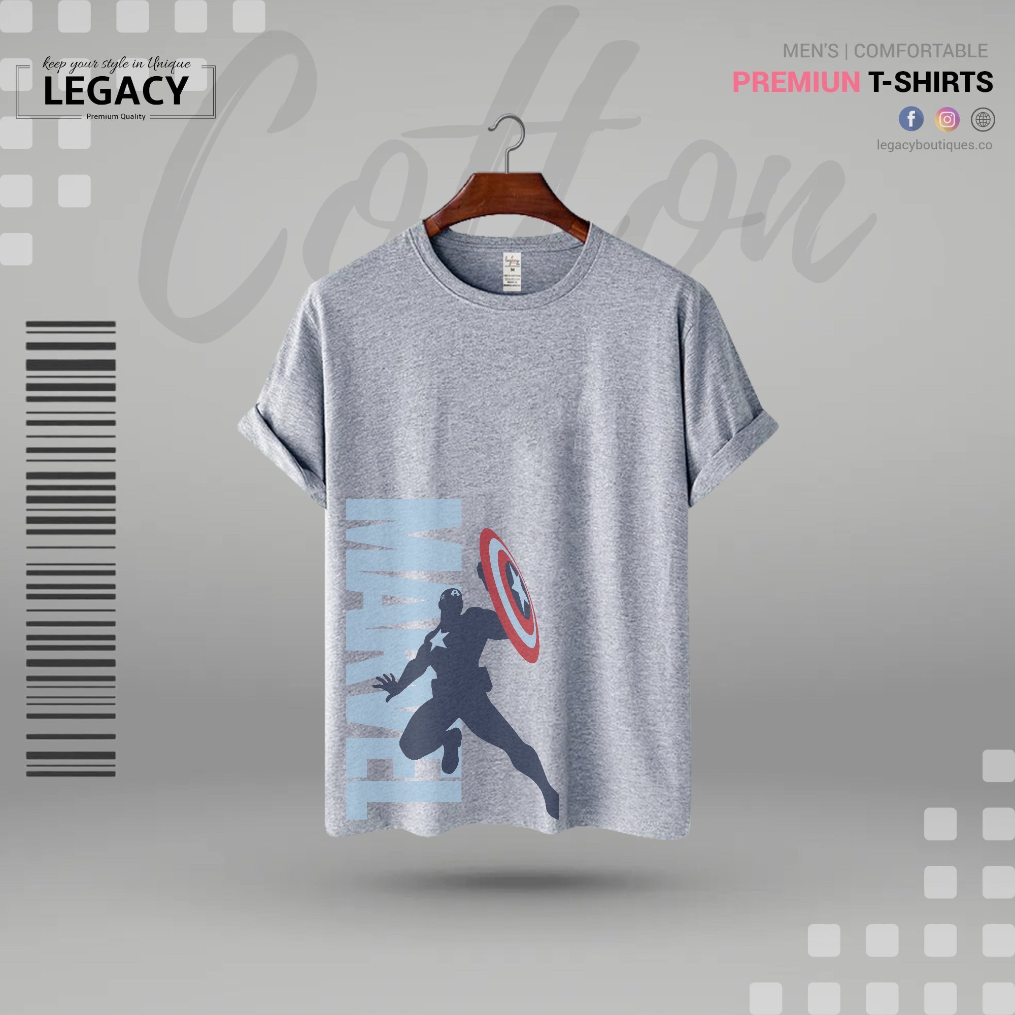 Legacy Marvel Premium Men Designer Edition T Shirt Legacy Boutiques Legacy Boutiques