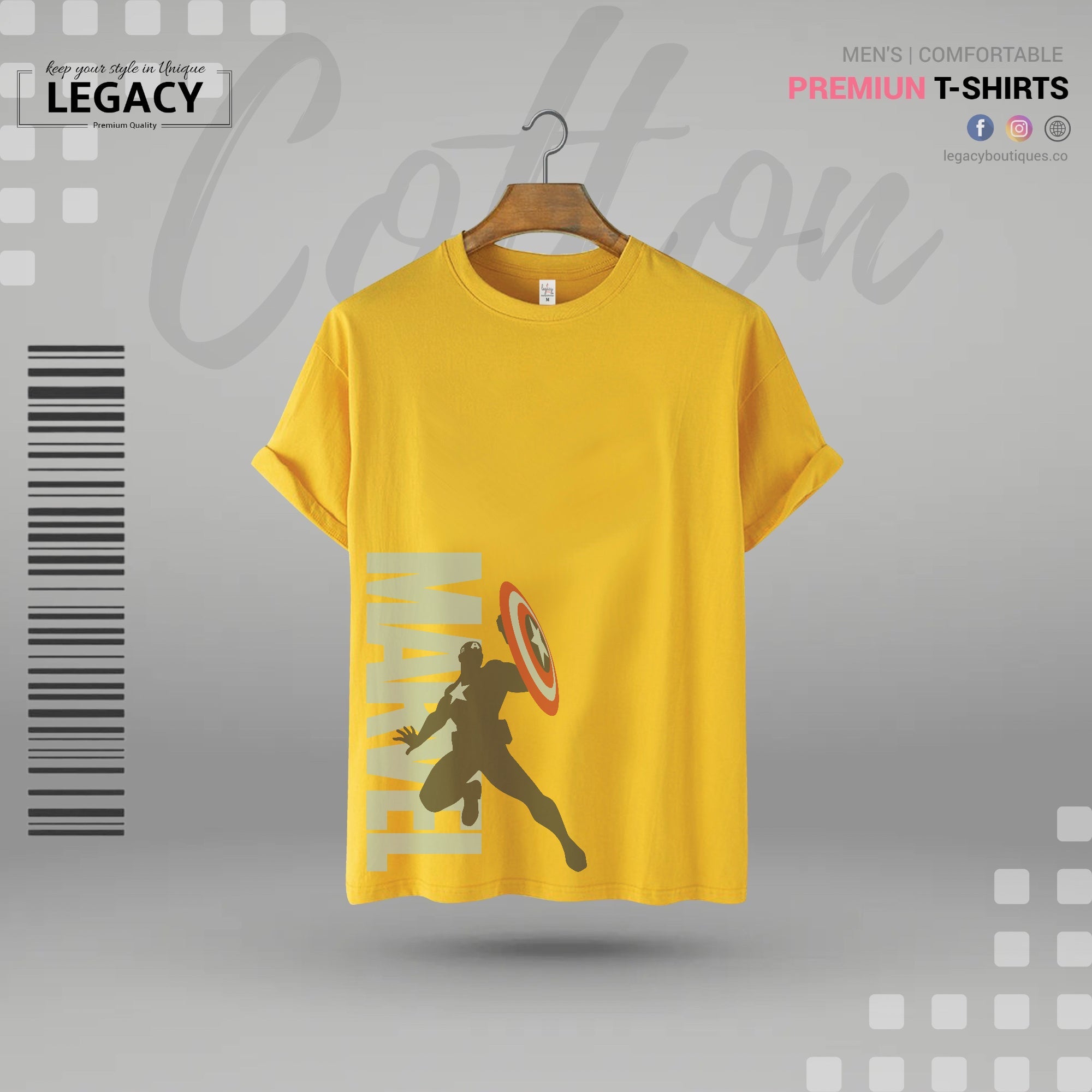 Legacy Marvel Premium Men Designer Edition T Shirt Legacy Boutiques Legacy Boutiques