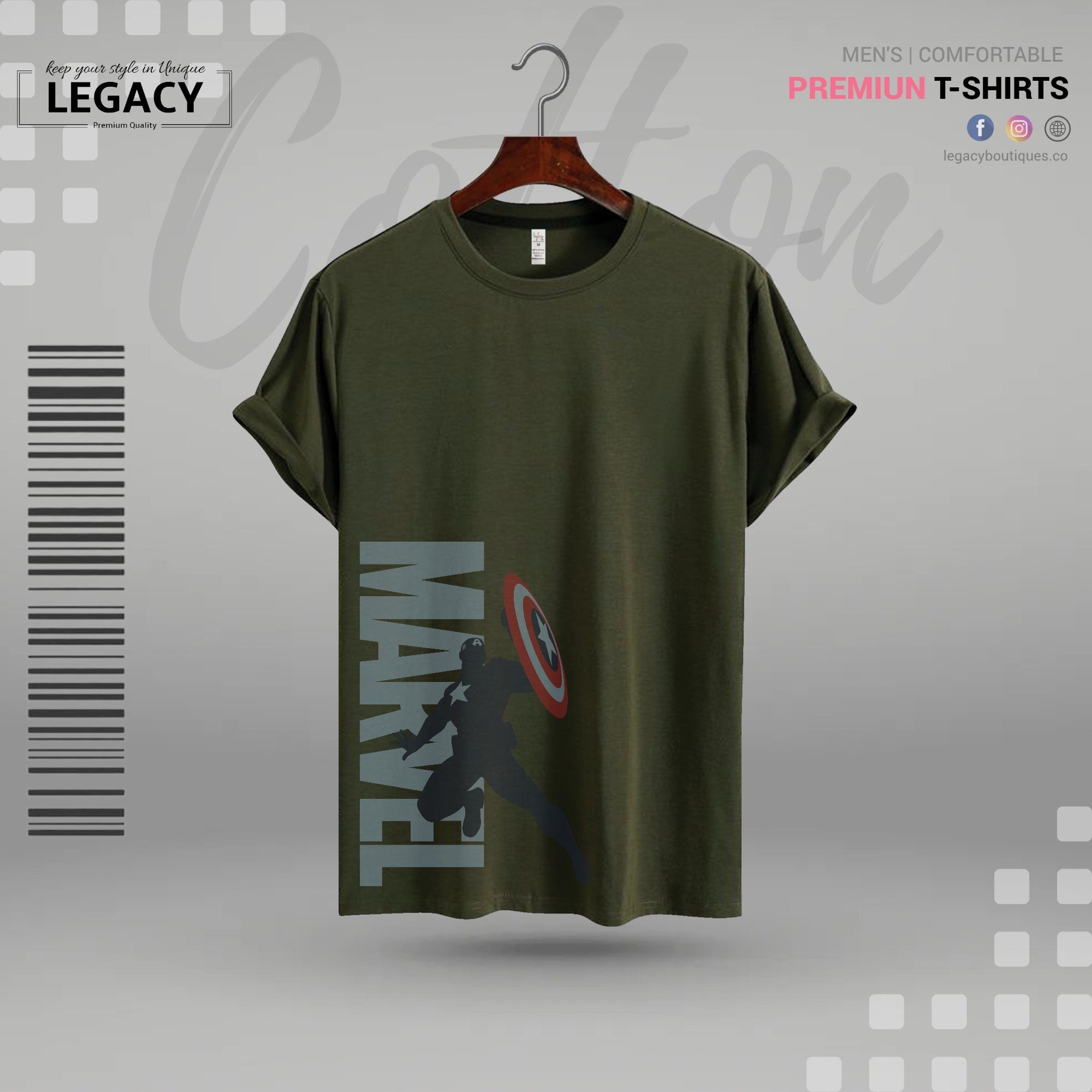 Legacy Marvel Premium Men Designer Edition T Shirt Legacy Boutiques Legacy Boutiques