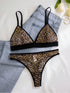 Leopard Print Sheer Mesh Bralette & Thong Lingerie Set Legacy Boutiques Legacy Boutiques