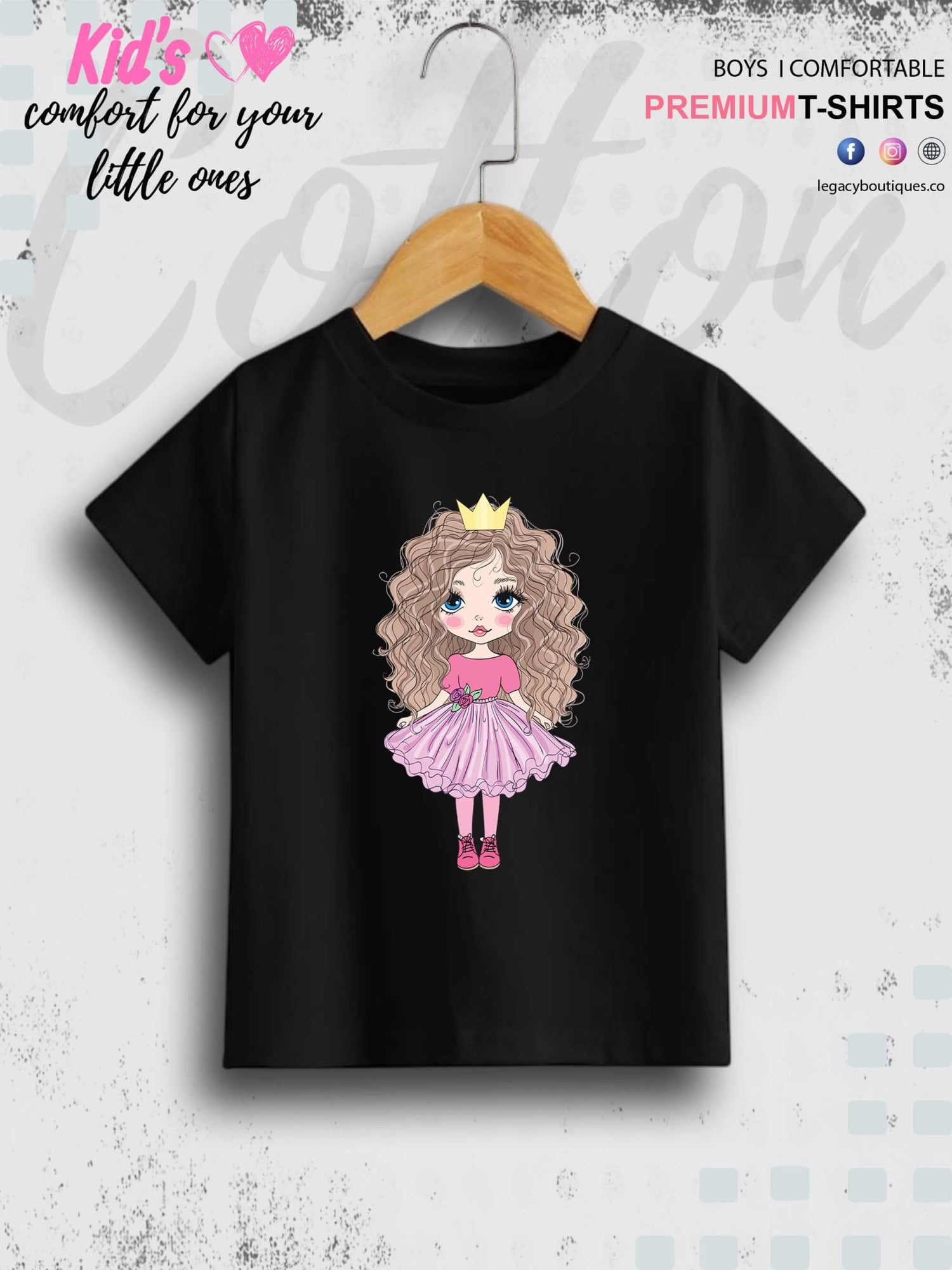Little Doll Girl Printed Children Girls T-Shirt In Lowest Price Only In Dhaka Legacy Boutiques Legacy Boutiques