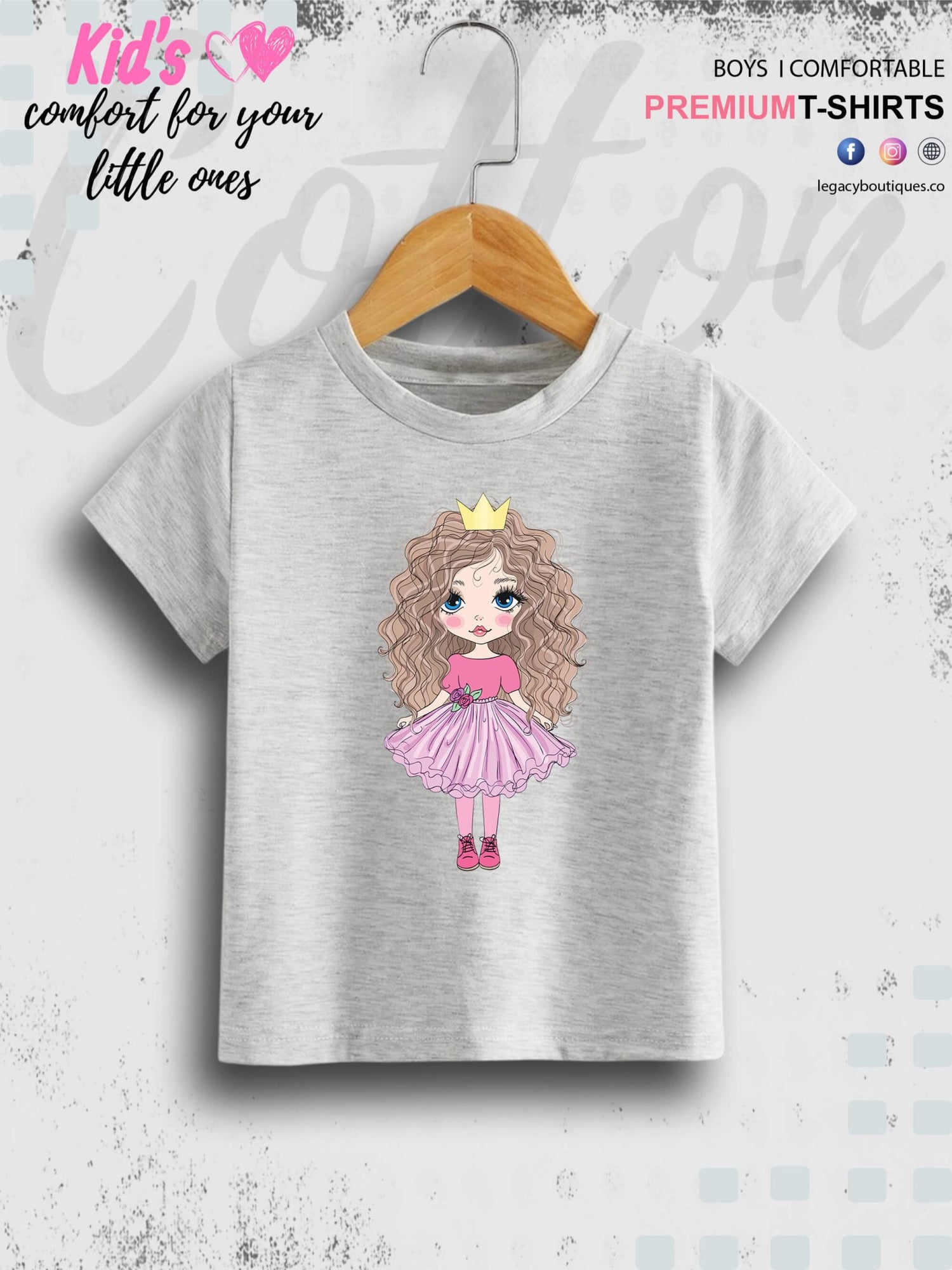 Little Doll Girl Printed Children Girls T-Shirt In Lowest Price Only In Dhaka Legacy Boutiques Legacy Boutiques