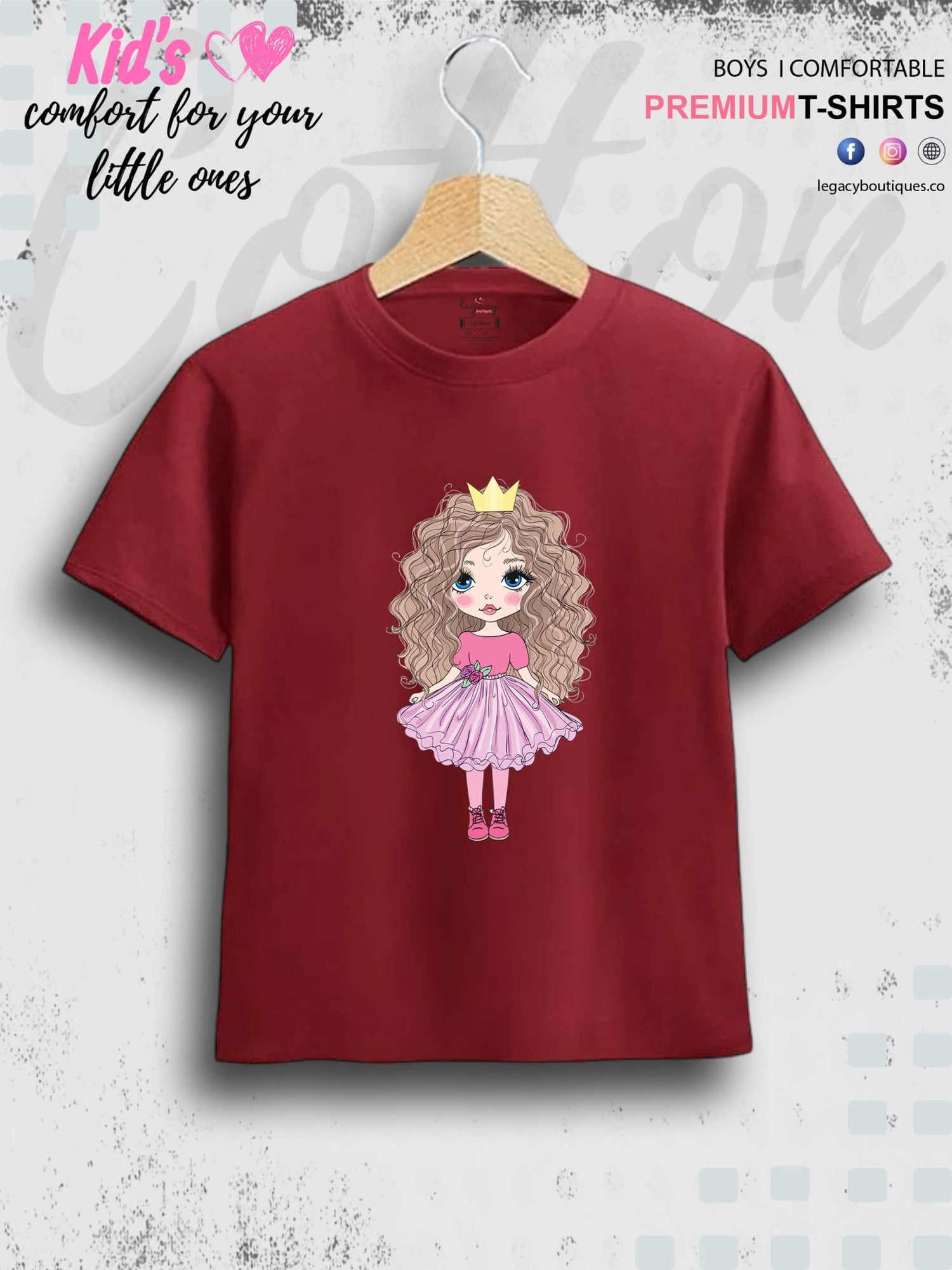 Little Doll Girl Printed Children Girls T-Shirt In Lowest Price Only In Dhaka Legacy Boutiques Legacy Boutiques