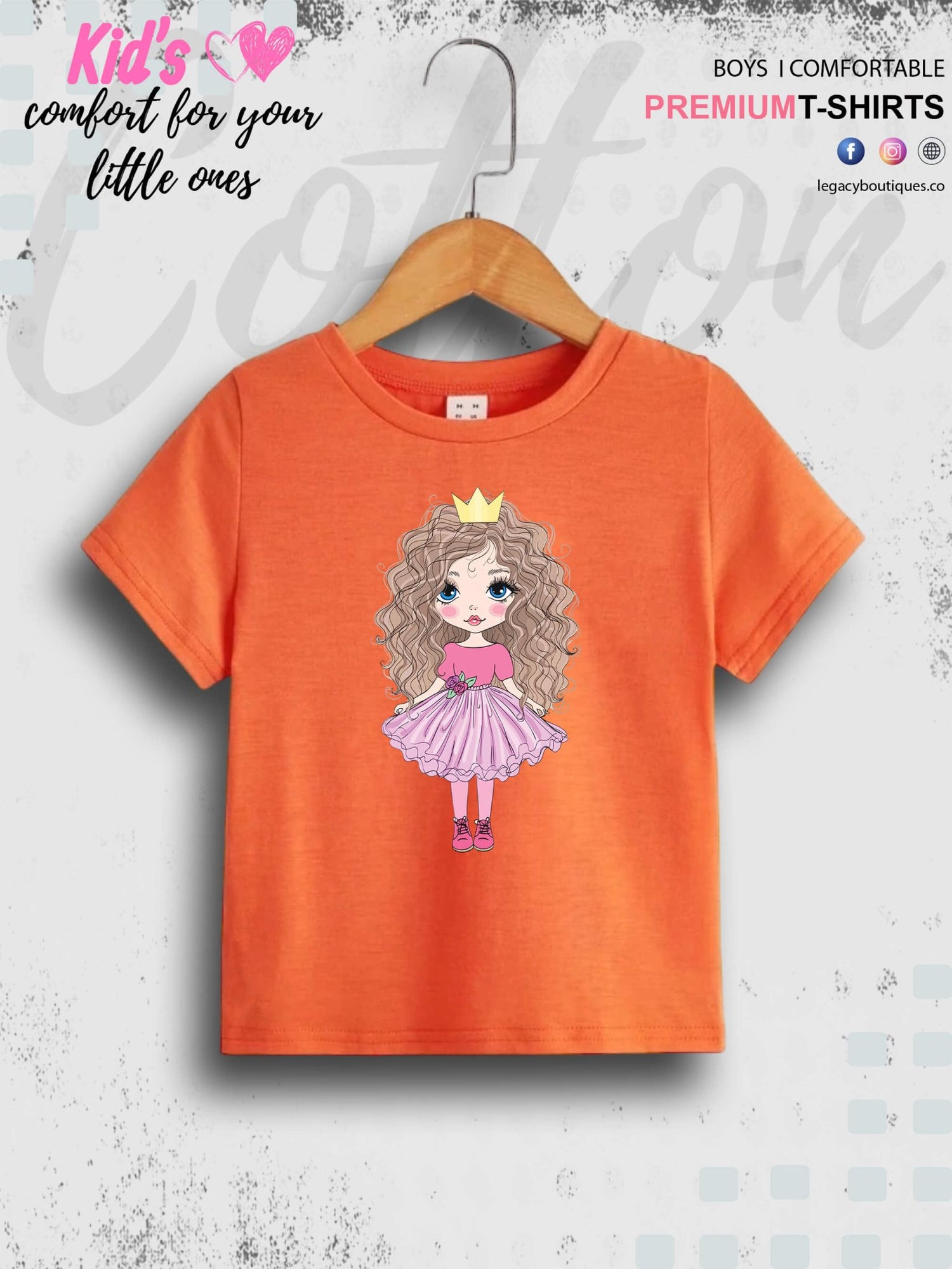 Little Doll Girl Printed Children Girls T-Shirt In Lowest Price Only In Dhaka Legacy Boutiques Legacy Boutiques