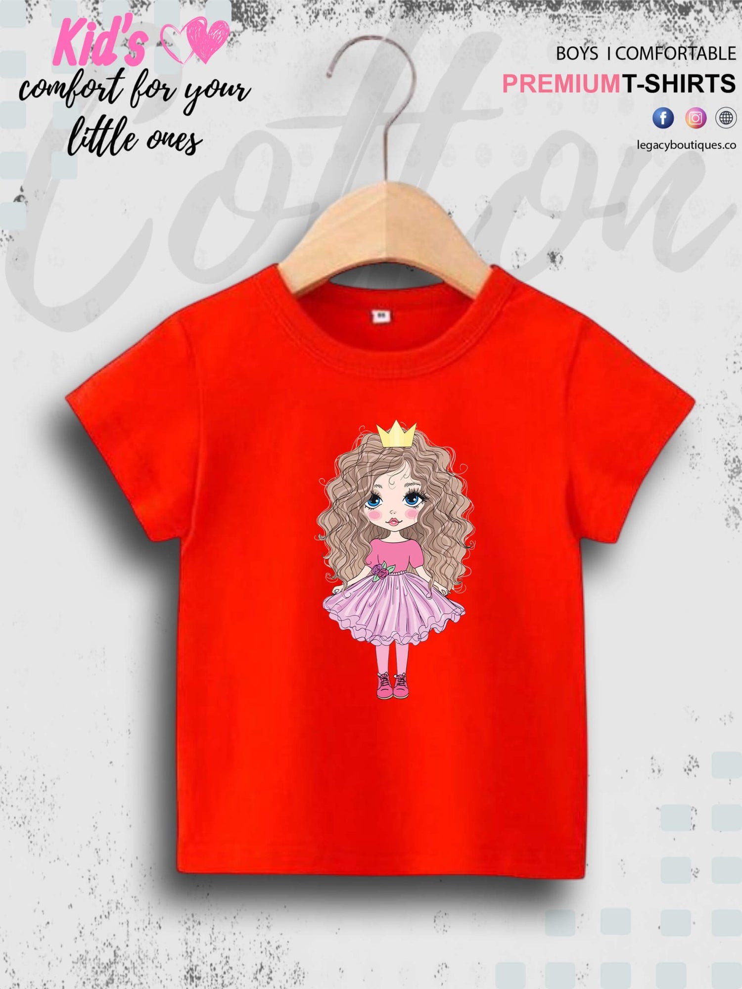 Little Doll Girl Printed Children Girls T-Shirt In Lowest Price Only In Dhaka Legacy Boutiques Legacy Boutiques