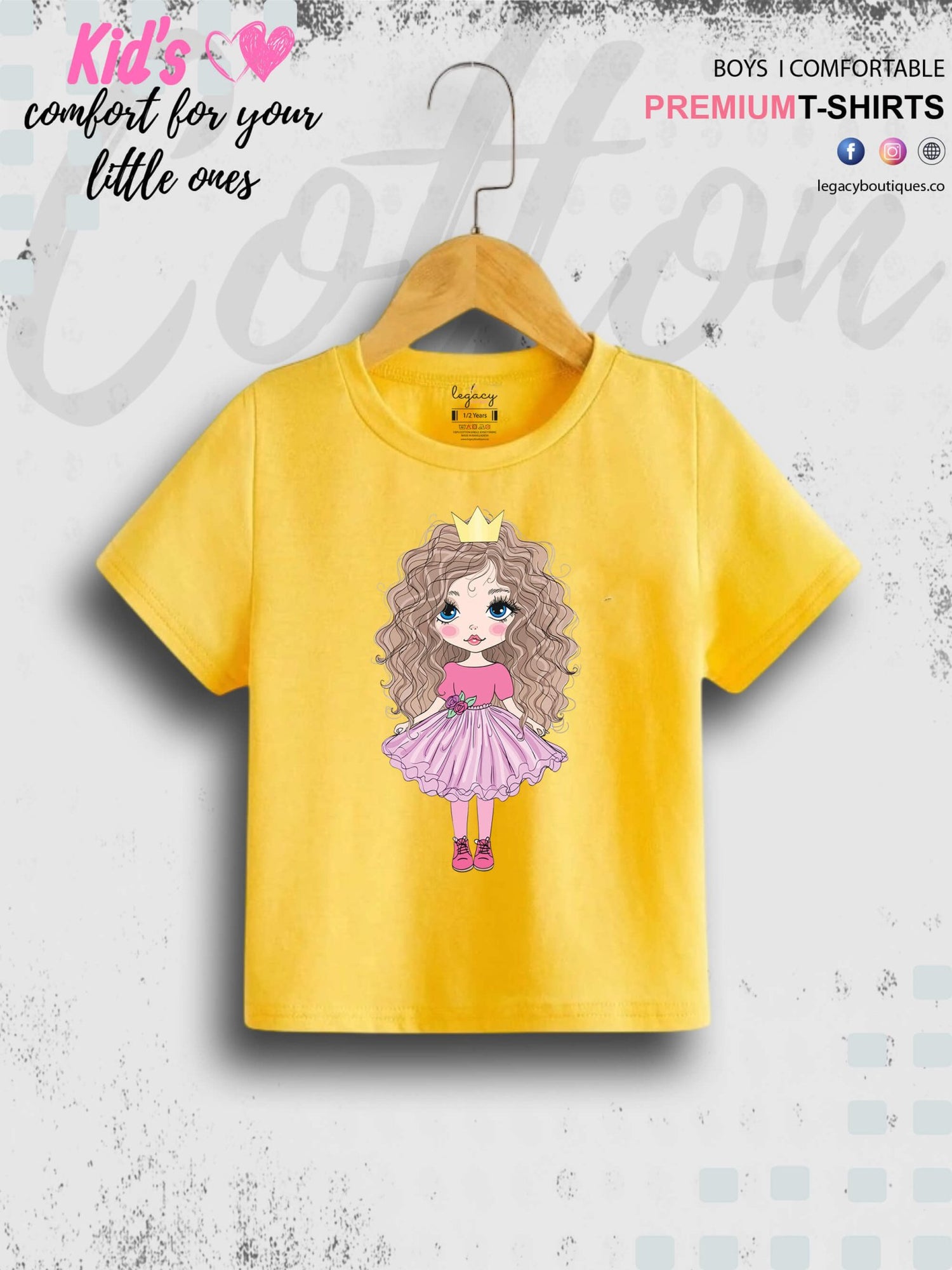 Little Doll Girl Printed Children Girls T-Shirt In Lowest Price Only In Dhaka Legacy Boutiques Legacy Boutiques