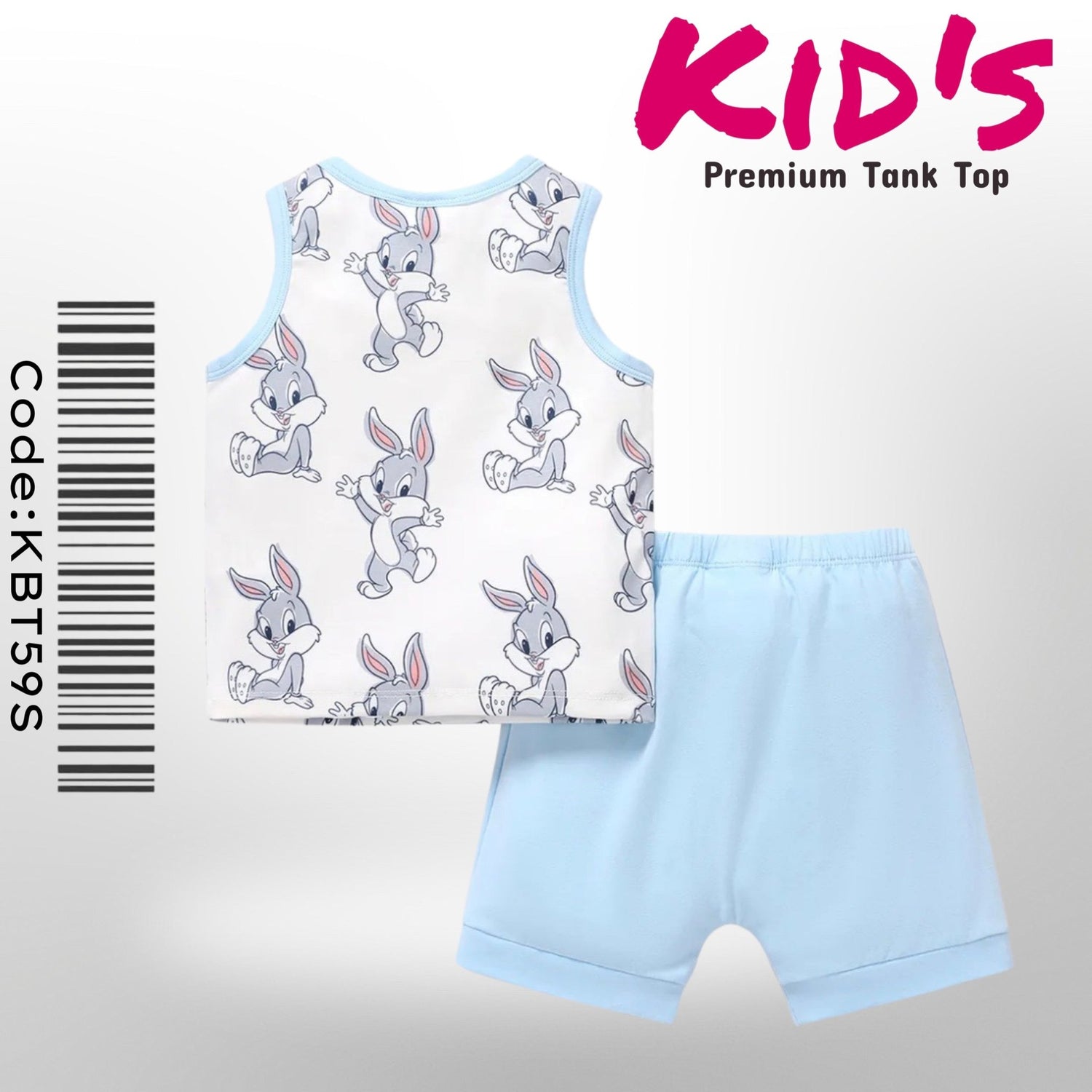 Looney Tunes 2pcs Baby Boy Allover Cartoon Print Naia™ Tank Top and Cotton Shorts Set Legacy Boutiques Legacy Boutiques