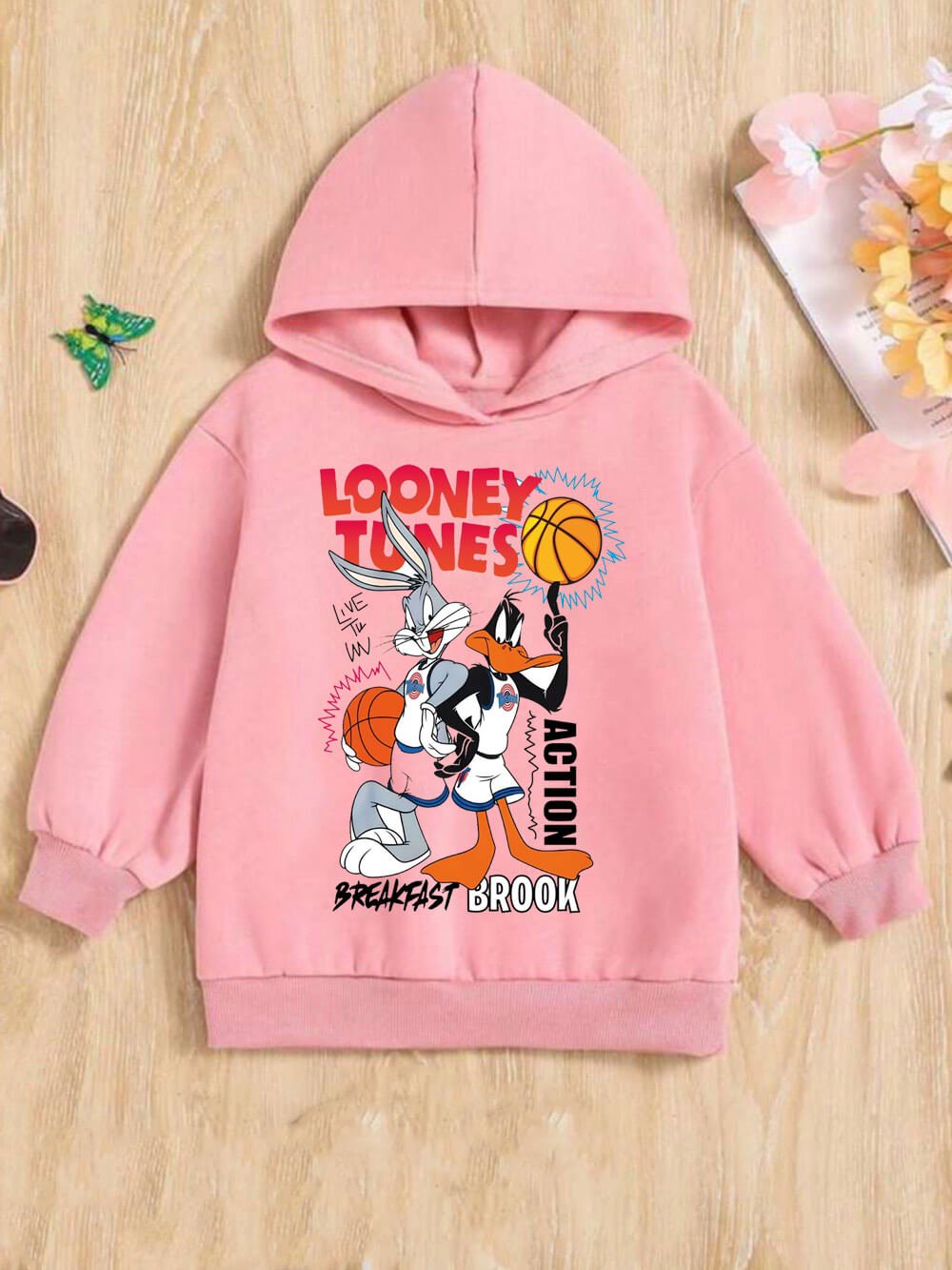 Looney Tunes Cartoon Bugs Bunny And Daffy Duck Printed Baby Boy And Girl Casual Cotton Hoodie Legacy Boutiques Bangladesh Legacy Boutiques Legacy Boutiques