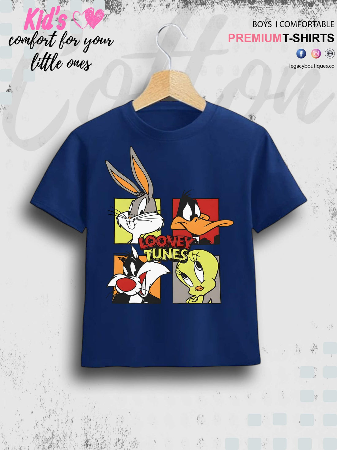 Looney Tunes Cartoon Printed 1 To 11 Year Girls Summer Time T-Shirt In Lowest Price Only In BD Legacy Boutiques Legacy Boutiques