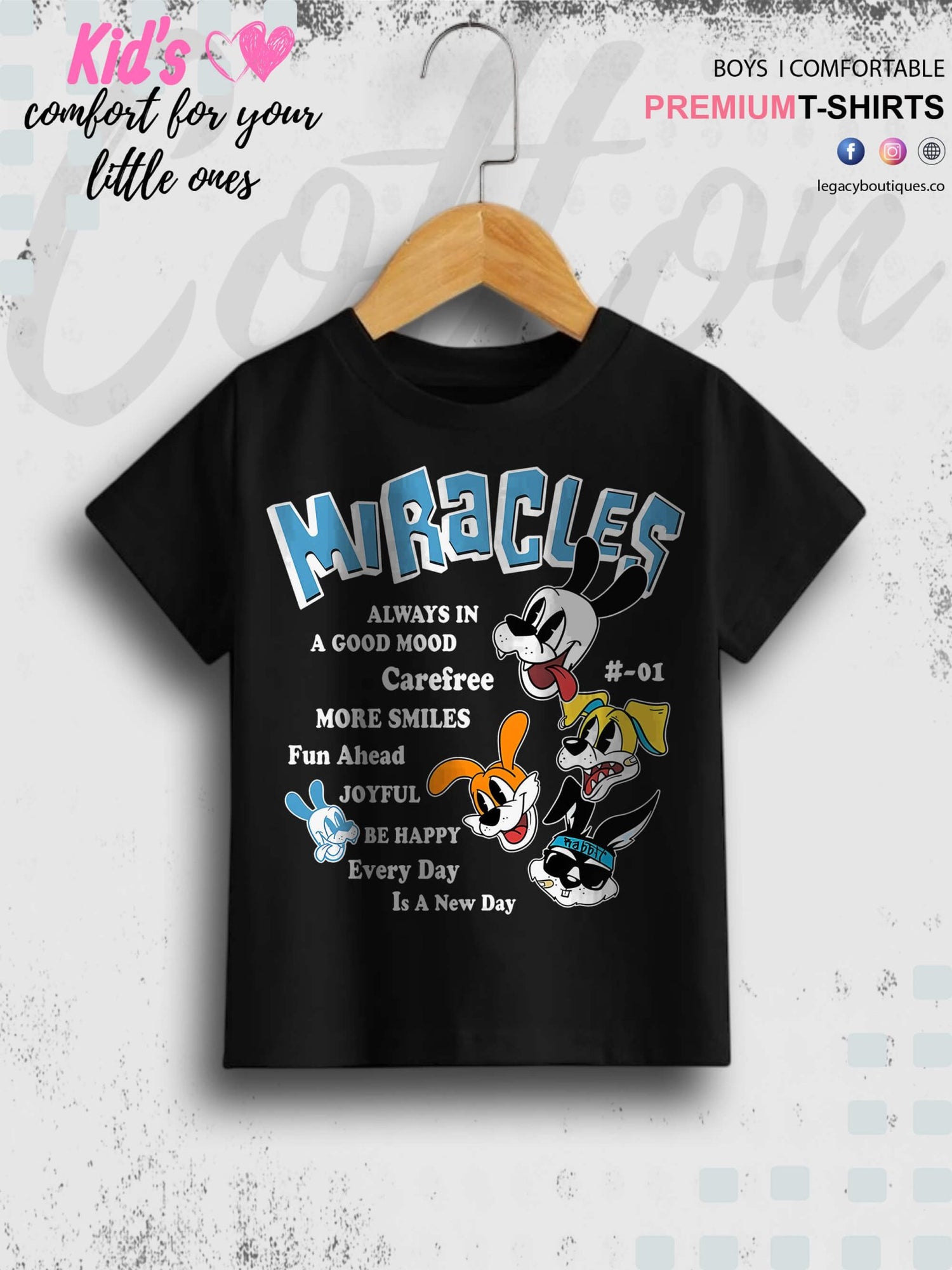 Looney Tunes Cartoon Printed Short Sleeve T-Shirt For Boys in Chittagong Legacy Boutiques Legacy Boutiques