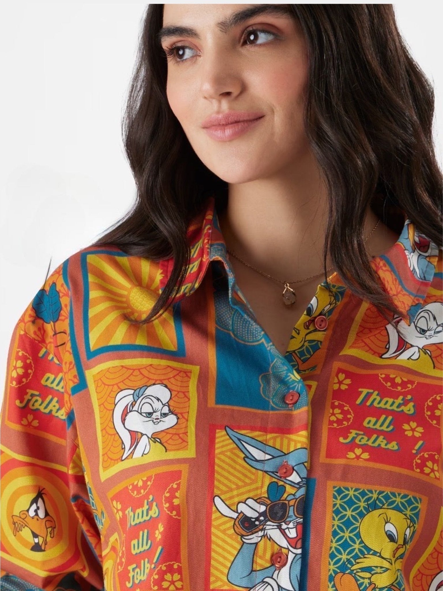Looney Tunes Character Panel Print Long Sleeve Shirt - Vibrant Streetwear Legacy Boutiques Legacy Boutiques