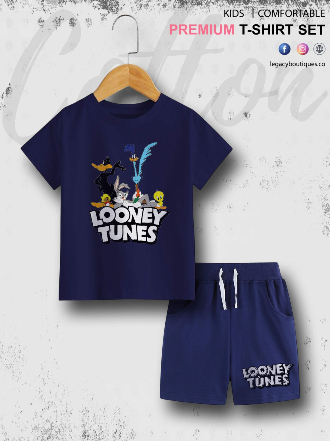 Looney Tunes Kids Casual 6 Month To 6 Year Summer Time Babies T-shirt Set Legacy Boutiques Legacy Boutiques