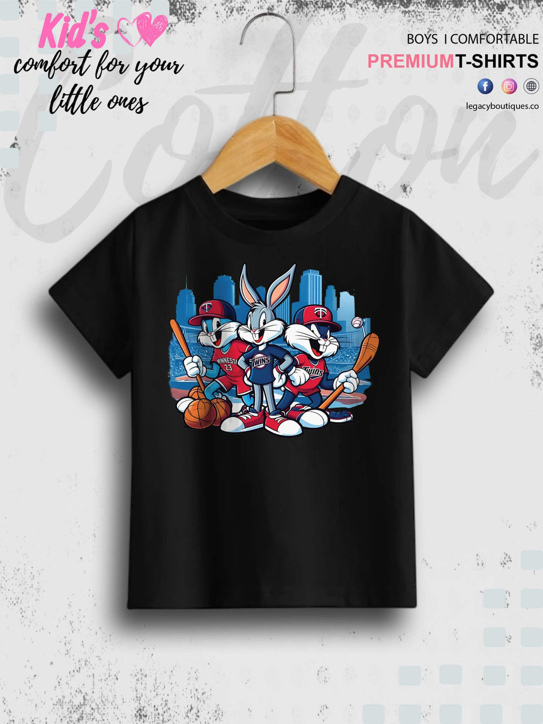 Looney Tunes Mini Bugs Bunny Cartoon Printed Casual T-Shirt For Baby Girls In Lowest Price Only In Dhaka Legacy Boutiques Legacy Boutiques