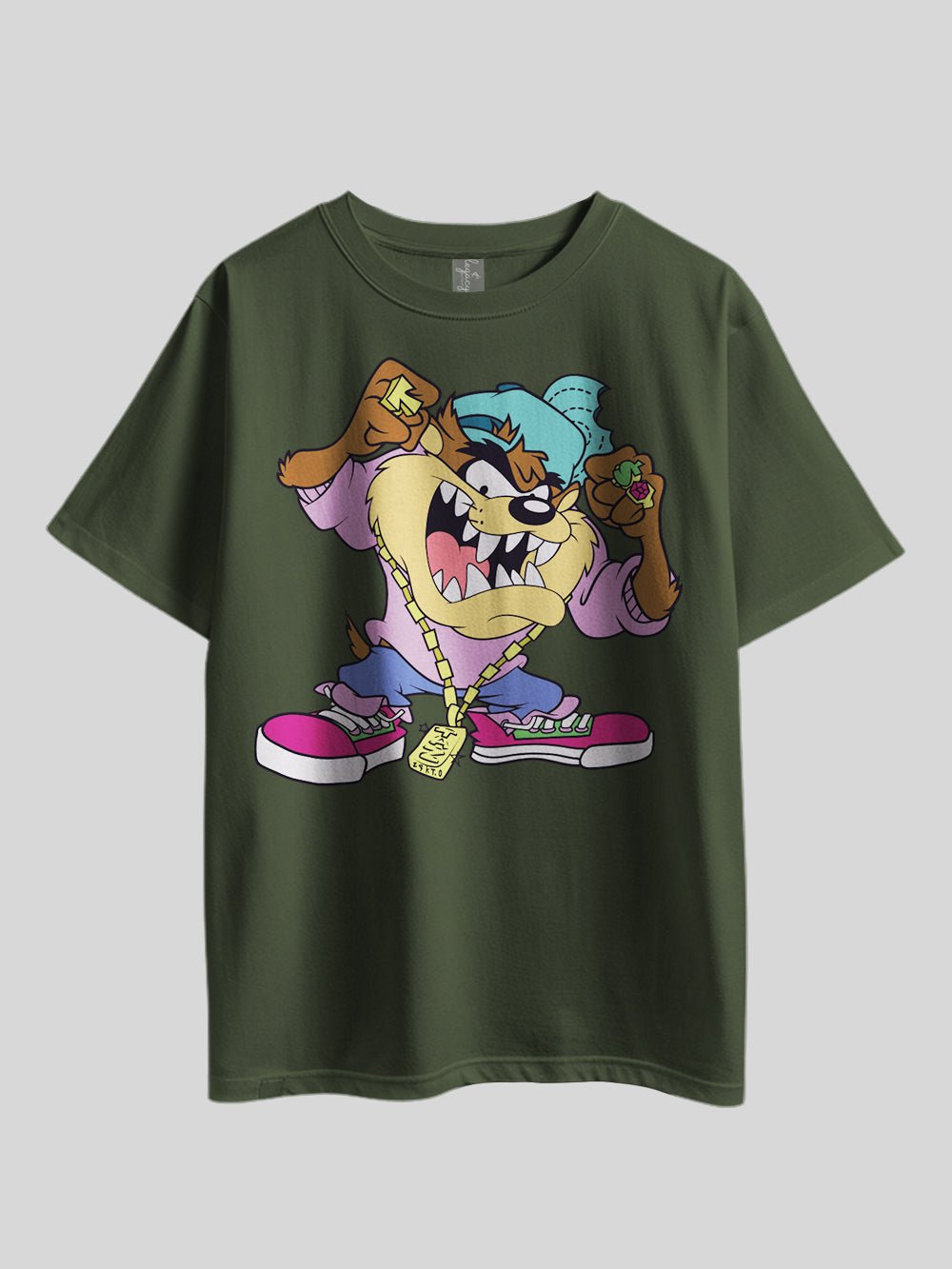 "LOONEY TUNES: TASMANIAN DEVIL (Taz Gangstar)" Printed Drop Shoulder T-shirt Legacy Boutiques Dhaka Legacy Boutiques Legacy Boutiques
