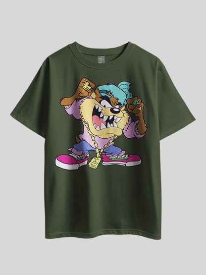 "LOONEY TUNES: TASMANIAN DEVIL (Taz Gangstar)" Printed Drop Shoulder T-shirt Legacy Boutiques Dhaka Legacy Boutiques Legacy Boutiques
