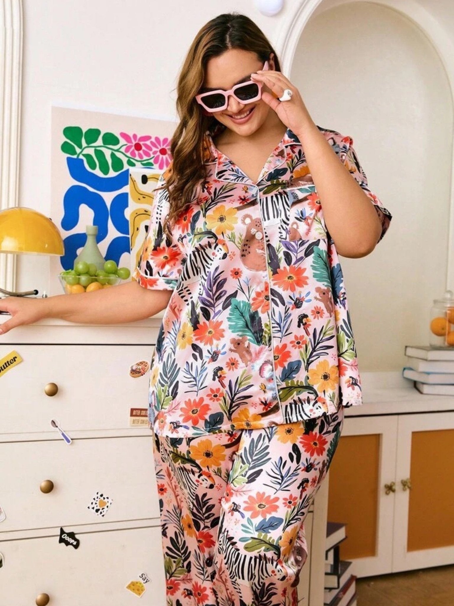 Luxurious Half Sleeve Nighty Set Legacy Boutiques Legacy Boutiques