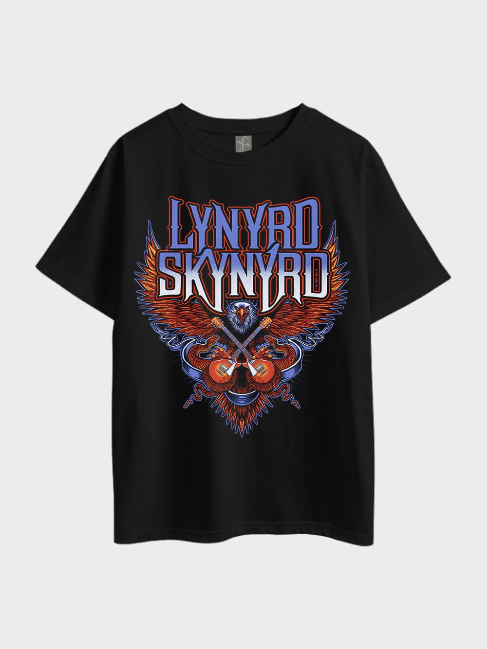 Lynyrd Skynyrd Crossed Guitars Print Metal Oversized Premium Mens Tee Legacy Boutiques BD Legacy Boutiques Legacy Boutiques