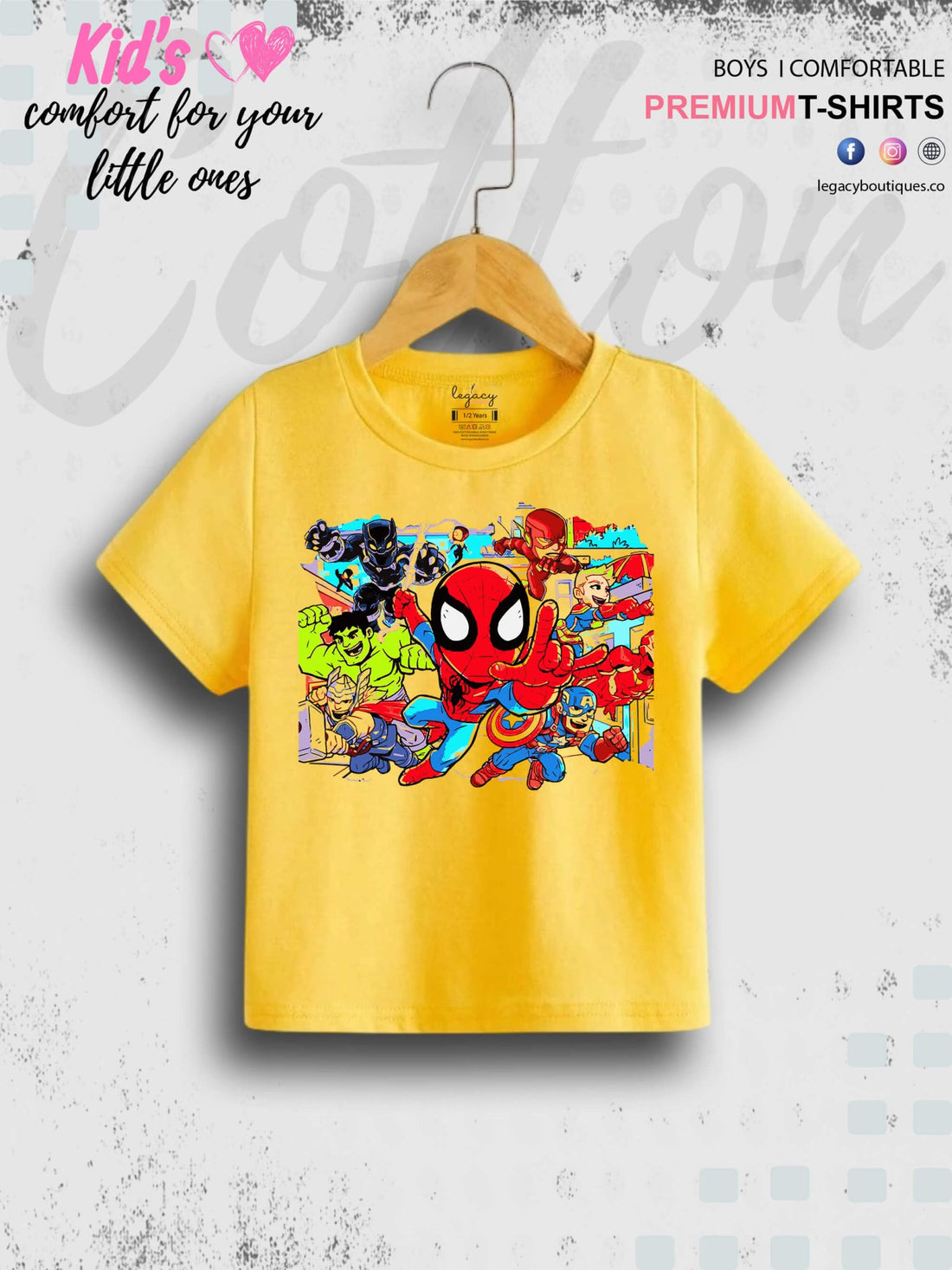 Marvel Team Characters Print Baby Boys High Quality T-Shirt In Lowest Price Only In Dhaka Legacy Boutiques Legacy Boutiques