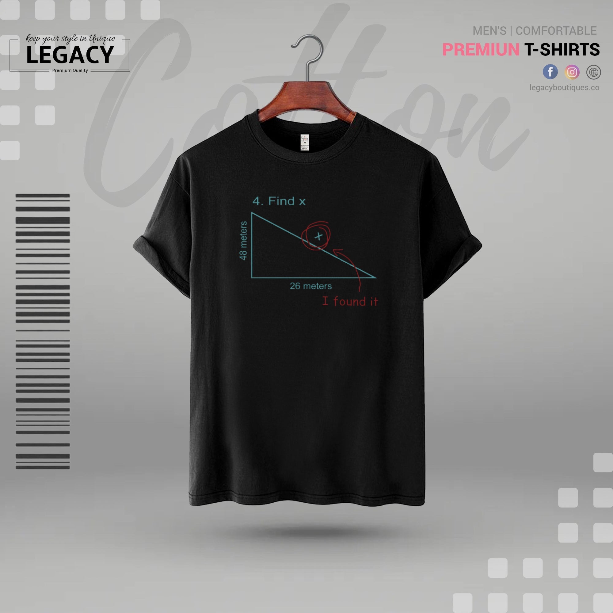 Math Geometry triangle meme finding x problem Essential T-Shirt | Legacy Boutiques Dhaka Legacy Boutiques Legacy Boutiques