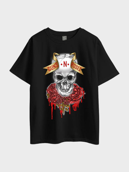 Metal Guns N Roses Printed Oversized Mens T-shirt Legacy Boutiques Dhaka Legacy Boutiques Legacy Boutiques
