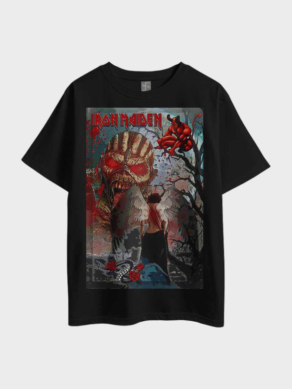 Metal Iron Maiden To Tame A Land Printed Oversized Mens Cheapest Tee At Legacy Boutiques BD Legacy Boutiques Legacy Boutiques