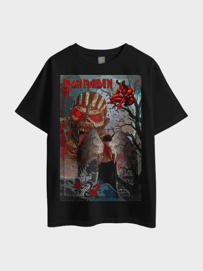 Metal Iron Maiden To Tame A Land Printed Oversized Mens Cheapest Tee At Legacy Boutiques BD Legacy Boutiques Legacy Boutiques