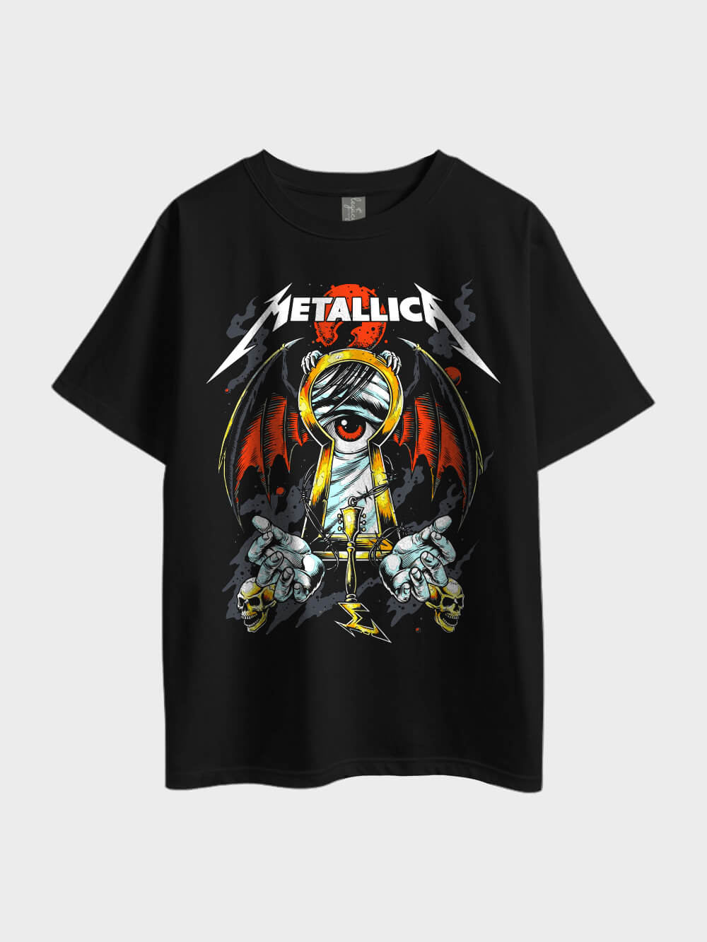 Metallica Black Heavy Metal Oversized Men&