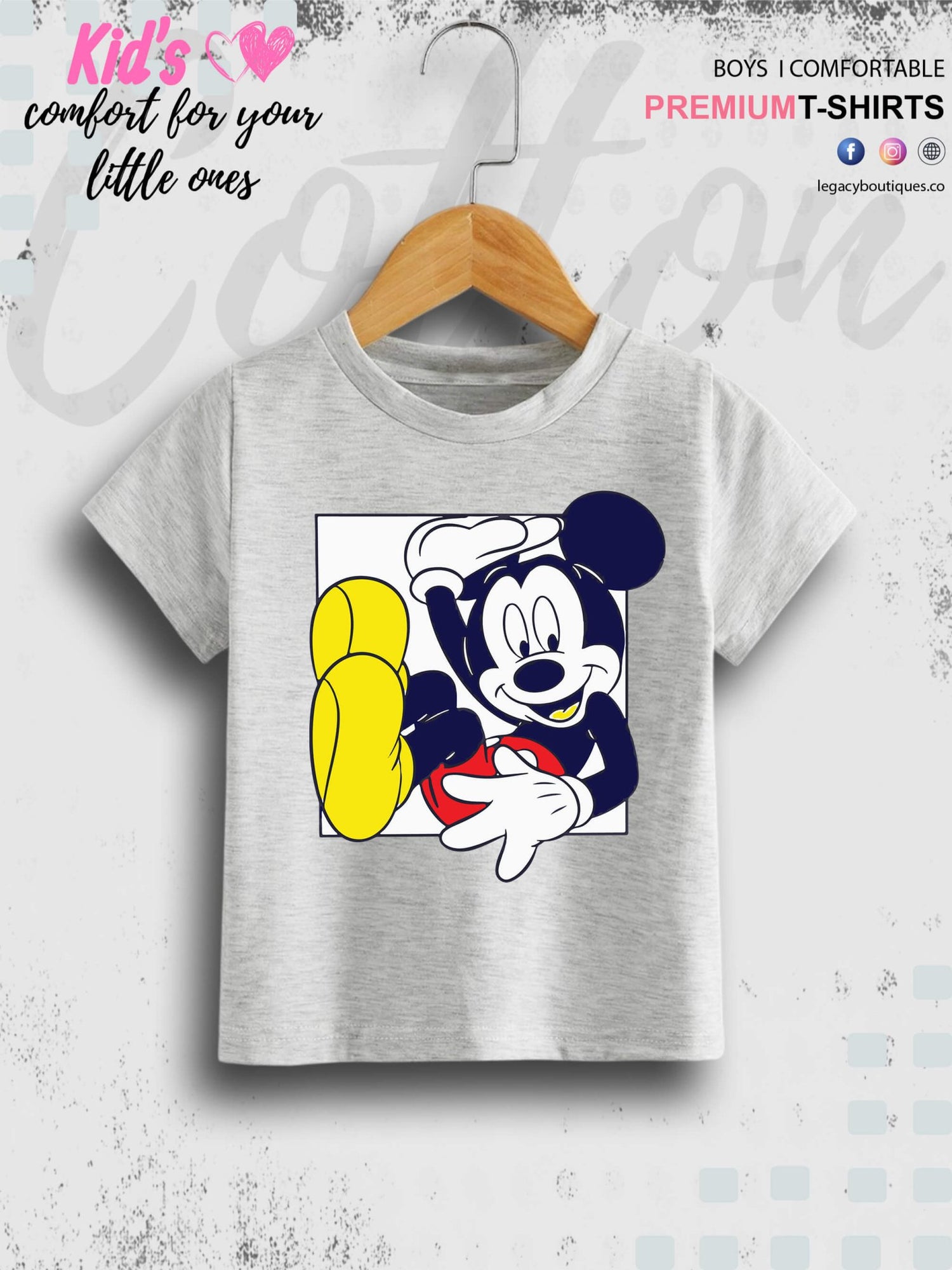 MICKEY 1 To 11 Year Kids Boys Summer Time T-Shirt In Cheapest Price Only In BD Legacy Boutiques Legacy Boutiques