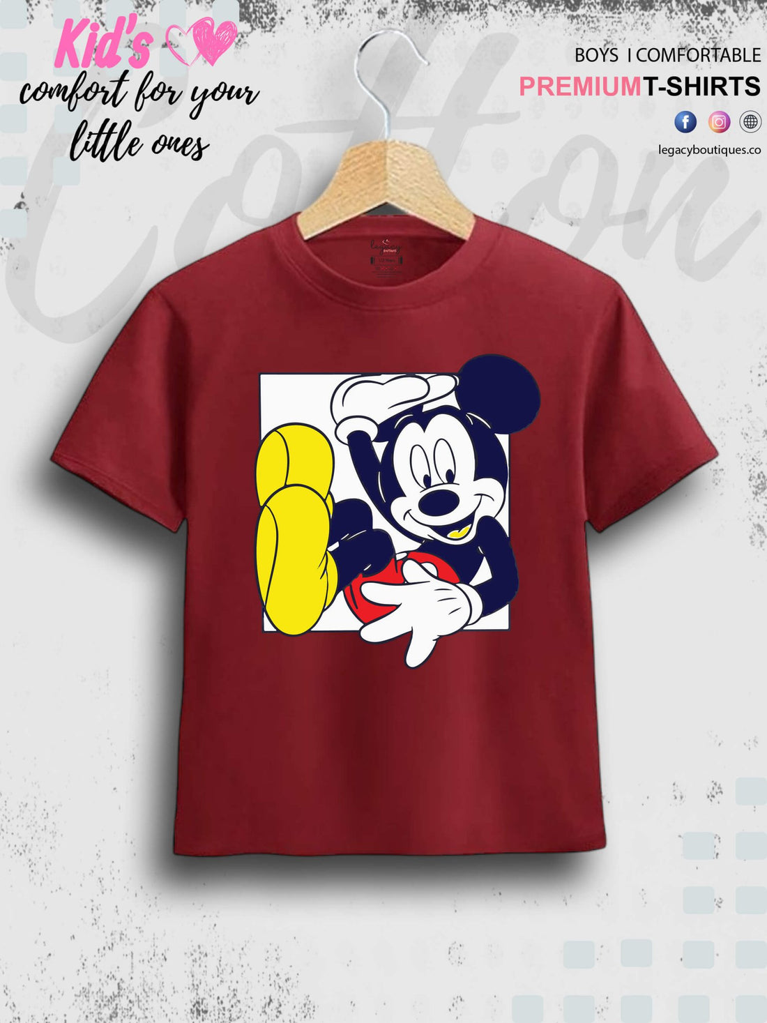 MICKEY 1 To 11 Year Kids Boys Summer Time T-Shirt In Cheapest Price Only In BD Legacy Boutiques Legacy Boutiques