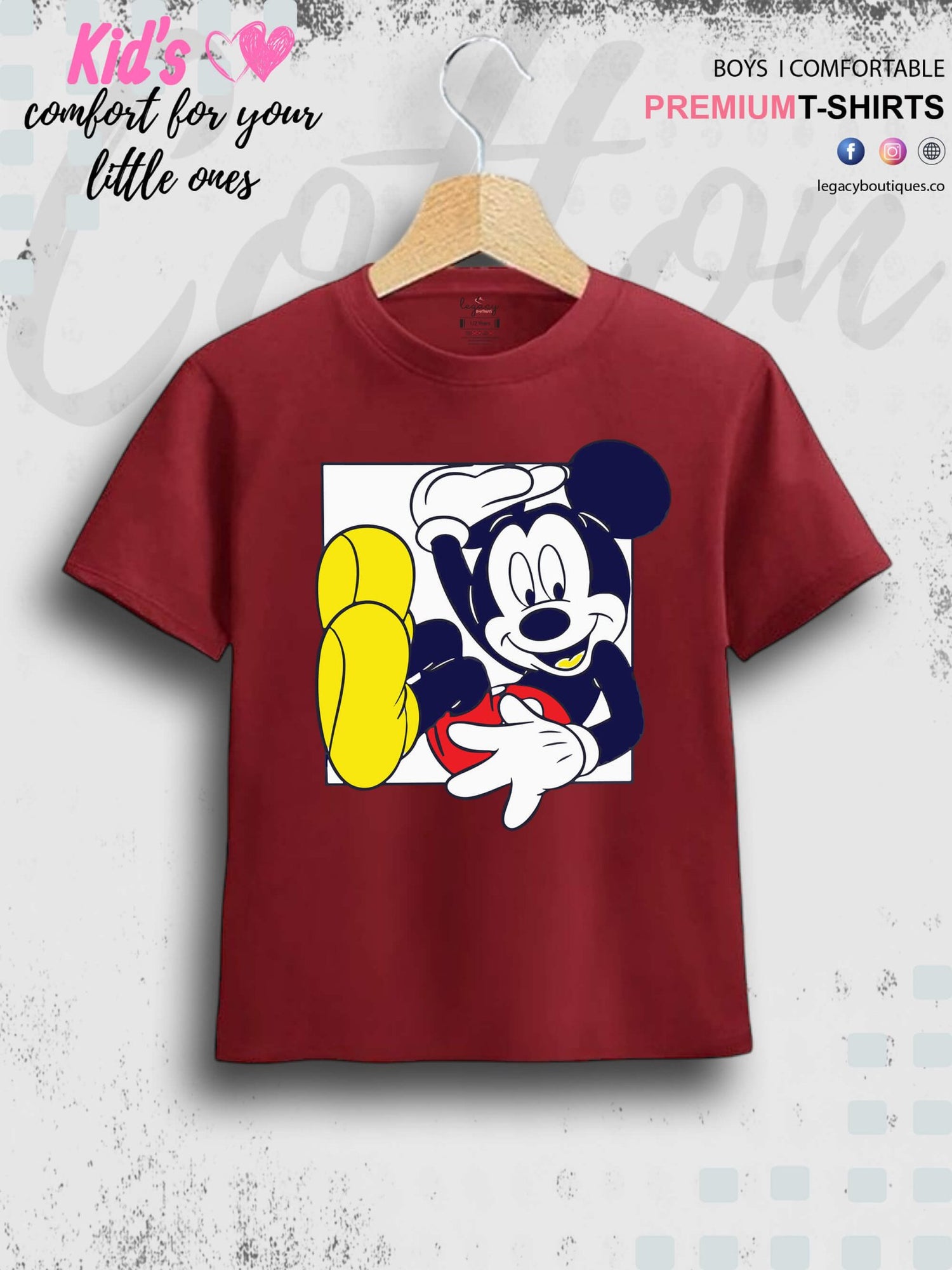 MICKEY 1 To 11 Year Kids Boys Summer Time T-Shirt In Cheapest Price Only In BD Legacy Boutiques Legacy Boutiques