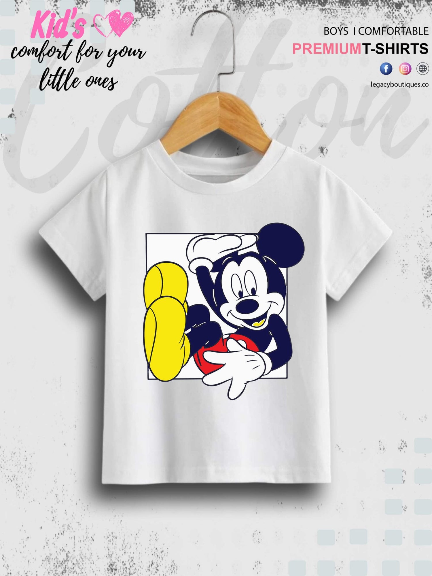 MICKEY 1 To 11 Year Kids Boys Summer Time T-Shirt In Cheapest Price Only In BD Legacy Boutiques Legacy Boutiques