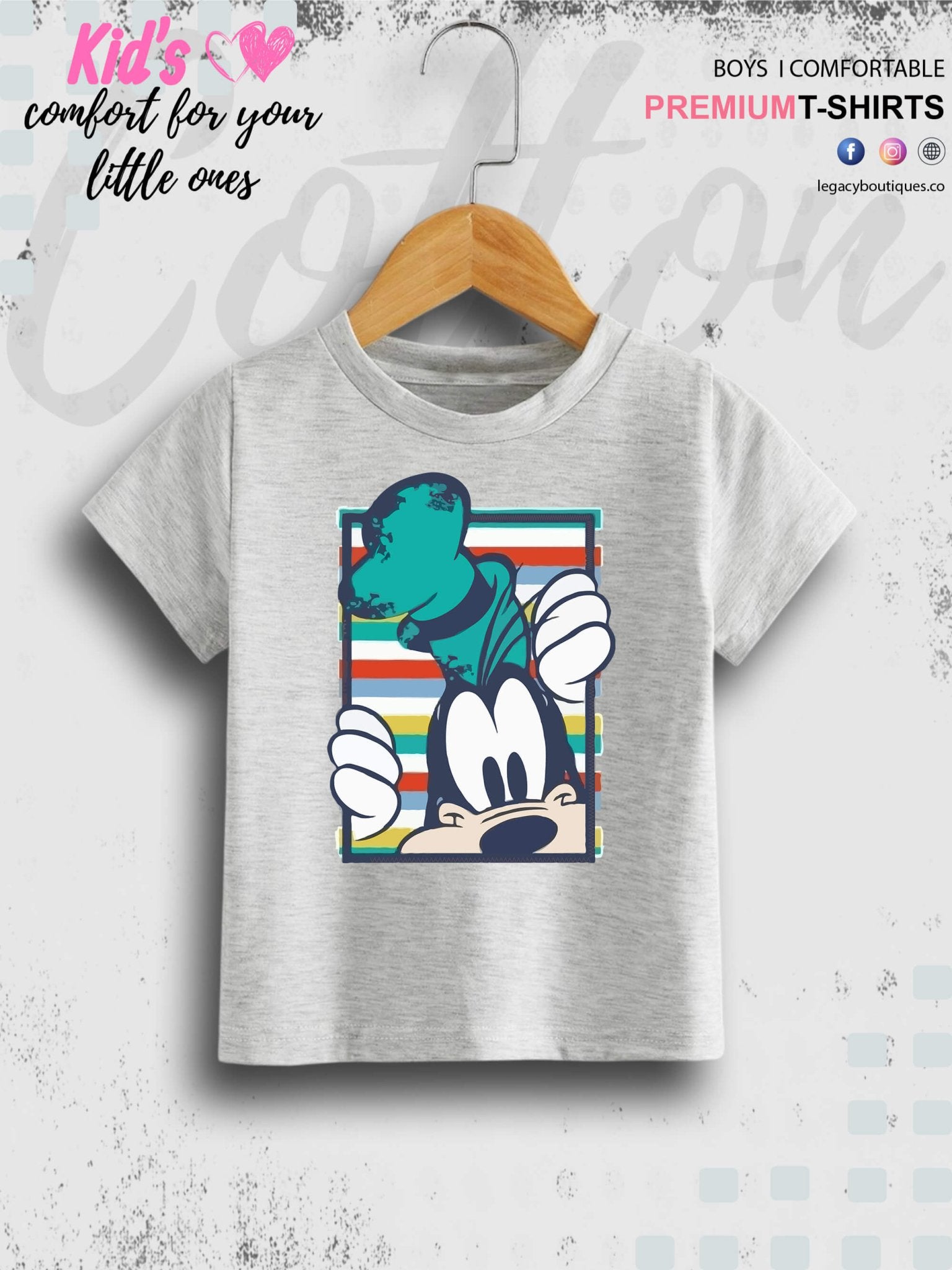 Mickeys Goofy Print Good Quality 1 To 11 Year Boys T-shirt In Lowest Price Only In BD Legacy Boutiques Legacy Boutiques