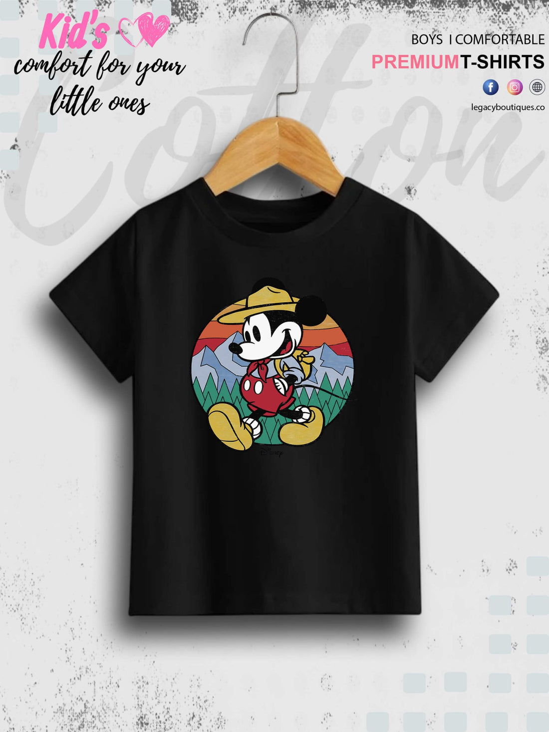 Mini Mickey Mouse Cartoon Printed Girls Kids T-Shirt In Lowest Price Only In BD Legacy Boutiques Legacy Boutiques