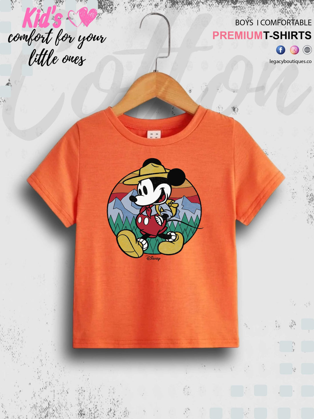 Mini Mickey Mouse Cartoon Printed Girls Kids T-Shirt In Lowest Price Only In BD Legacy Boutiques Legacy Boutiques