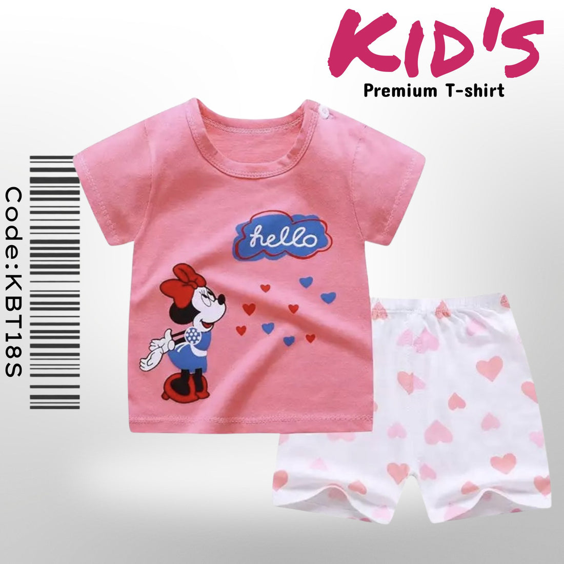 Minnie Mouse Pink Baby Girls Comfortable T-shirt Set Legacy Boutiques Legacy Boutiques