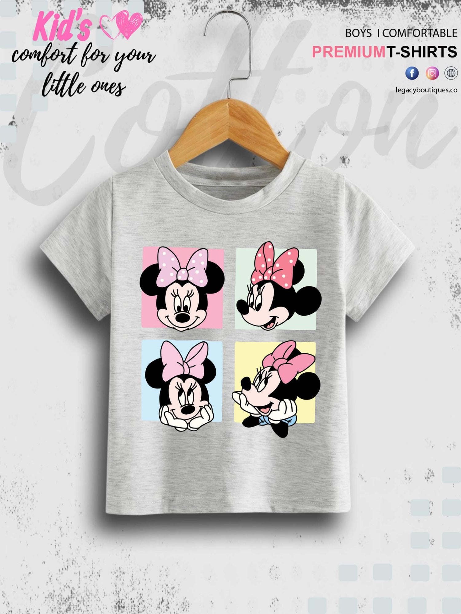 Minnie Mouse Printed Children Girls T-Shirt In Lowest Price Only In Dhaka Legacy Boutiques Legacy Boutiques