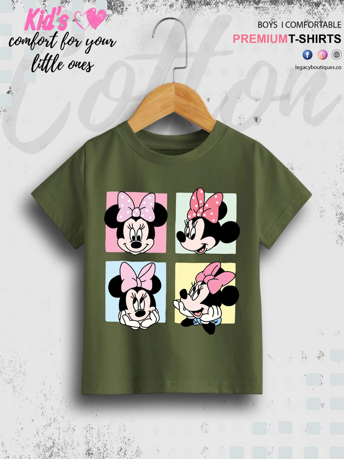 Minnie Mouse Printed Children Girls T-Shirt In Lowest Price Only In Dhaka Legacy Boutiques Legacy Boutiques