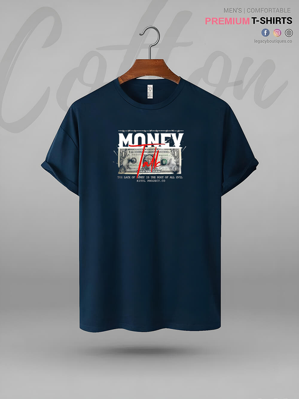 Money Talk Print Great Quality Mens Tshirt In Lowest Price In Dhaka Legacy Boutiques Legacy Boutiques