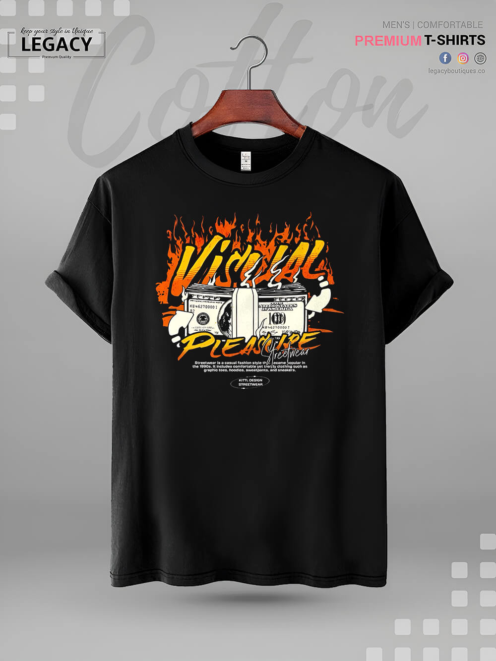 Money The Visual Pleasure XXL Mens Tshirt In Lowest Price Only In BD Legacy Boutiques Legacy Boutiques