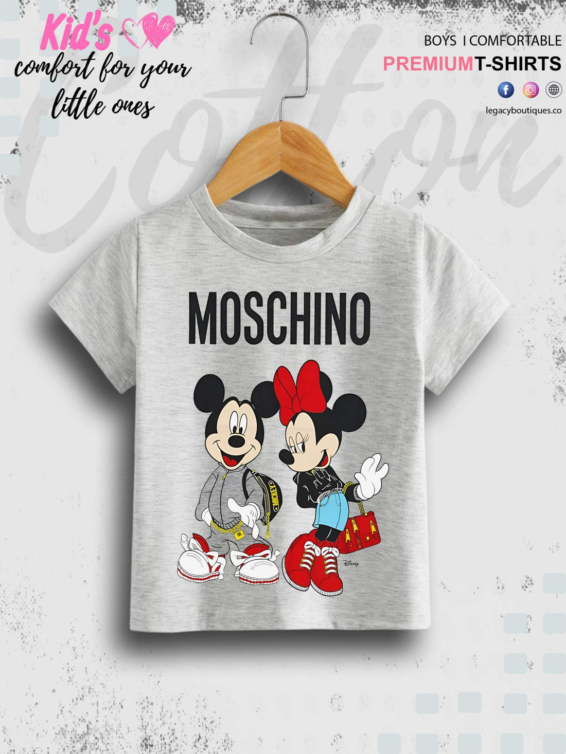Moschino Mickey Minnie Printed T-Shirt For Toddler Girls In Lowest Price Only In Dhaka Legacy Boutiques Legacy Boutiques