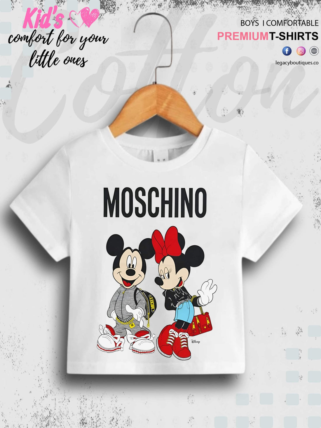 Moschino Mickey Minnie Printed T-Shirt For Toddler Girls In Lowest Price Only In Dhaka Legacy Boutiques Legacy Boutiques