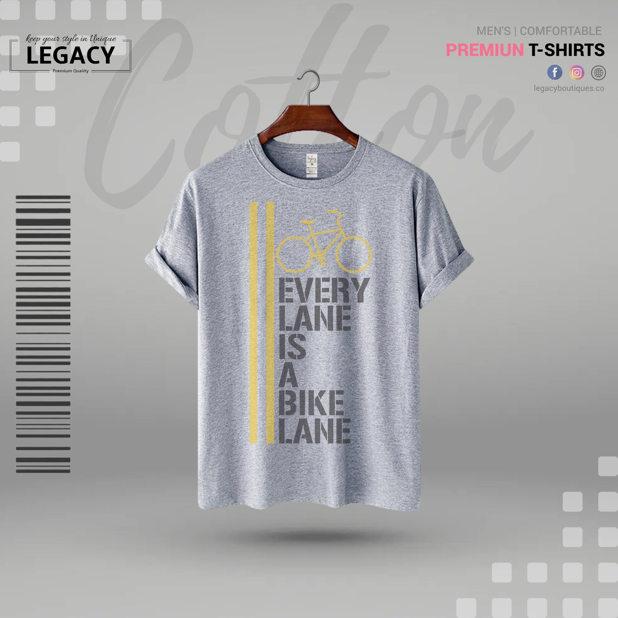 Motivational Mens Premium Designer T-Shirt Legacy Boutiques Legacy Boutiques