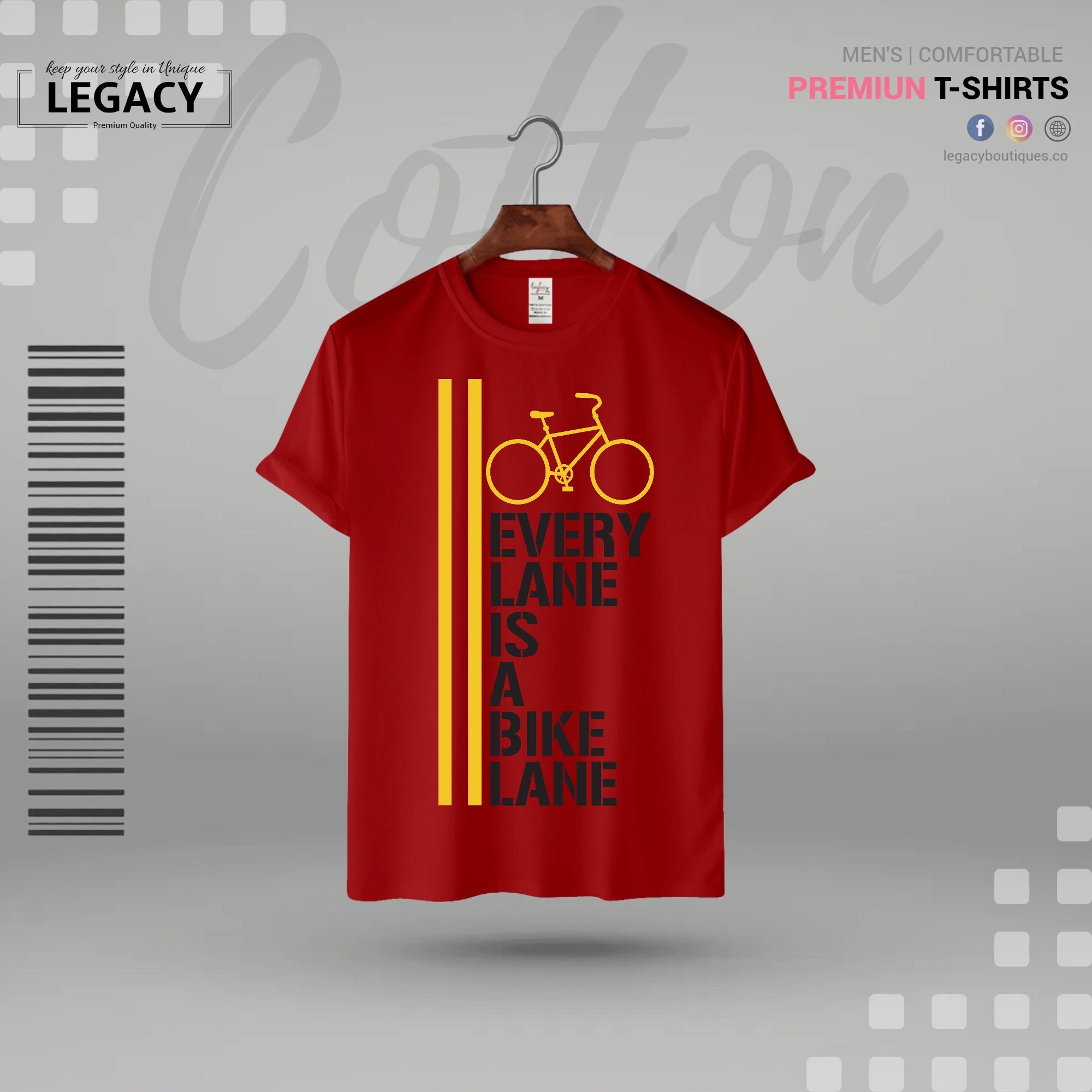 Motivational Mens Premium Designer T-Shirt Legacy Boutiques Legacy Boutiques