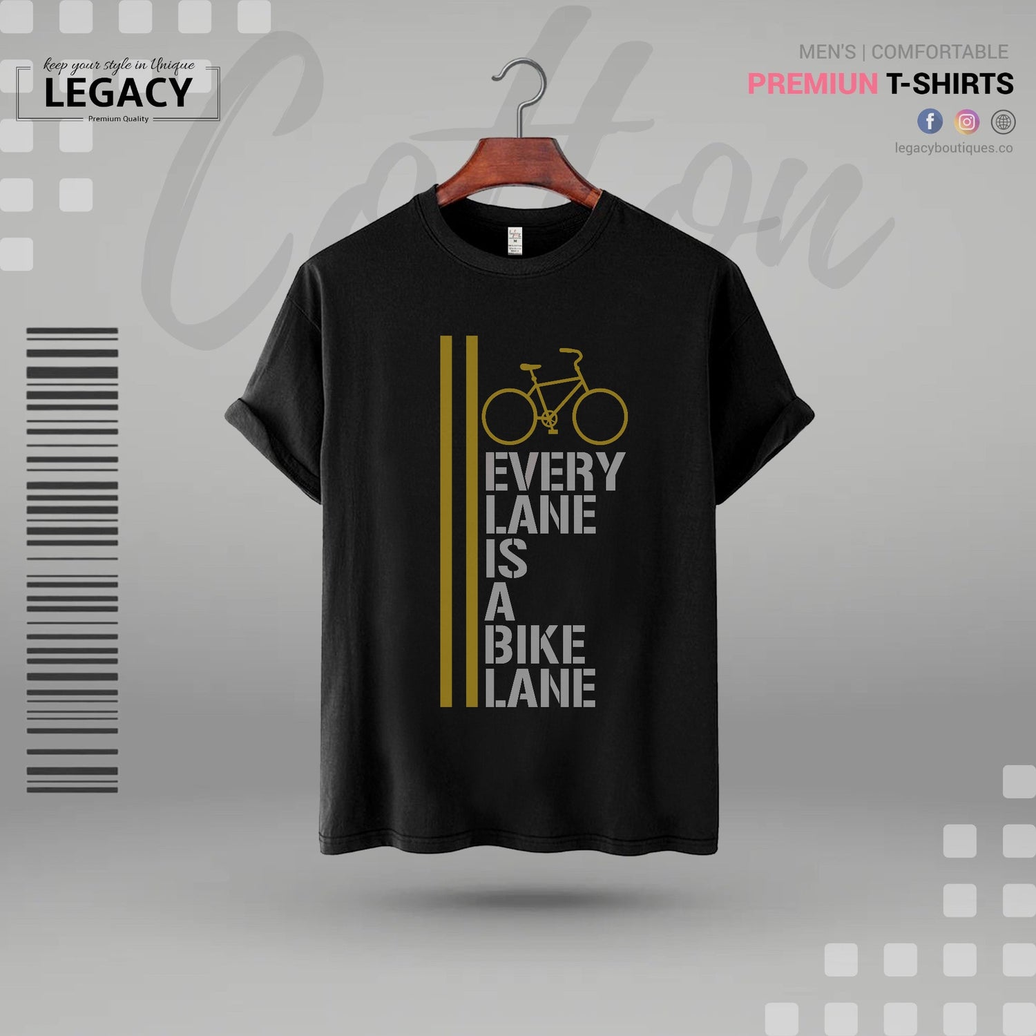 Motivational Mens Premium Designer T-Shirt Legacy Boutiques Legacy Boutiques