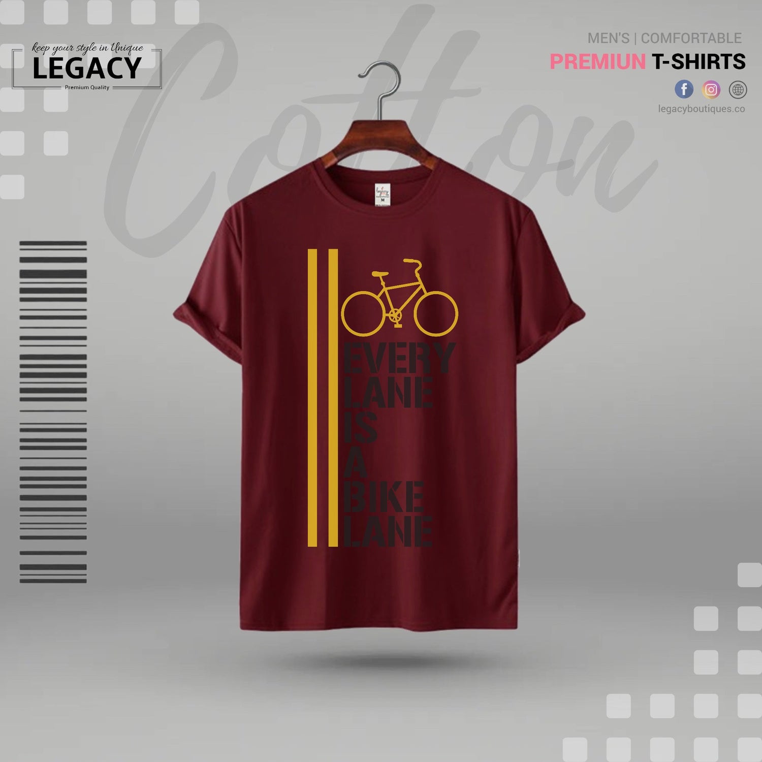 Motivational Mens Premium Designer T-Shirt Legacy Boutiques Legacy Boutiques