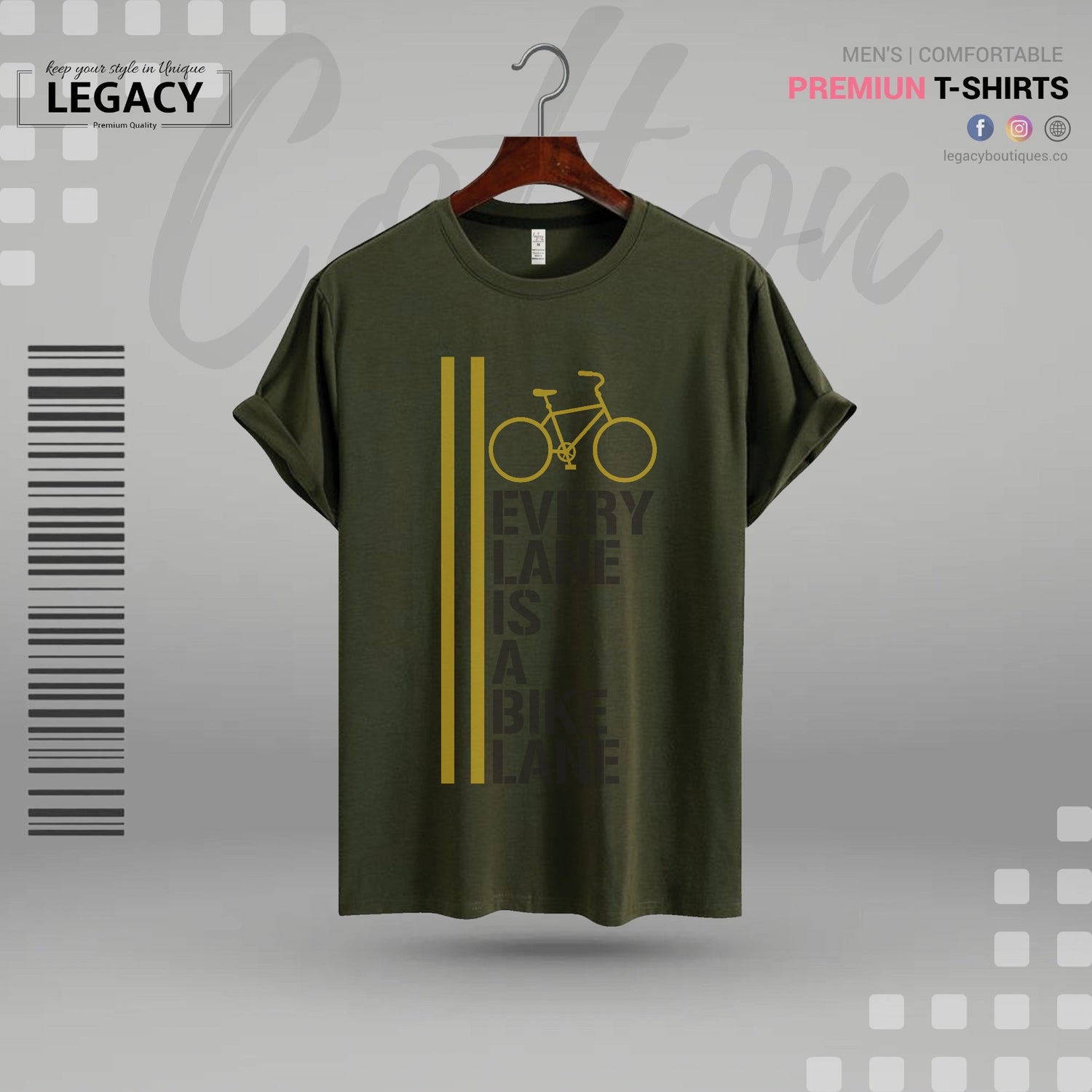 Motivational Mens Premium Designer T-Shirt Legacy Boutiques Legacy Boutiques