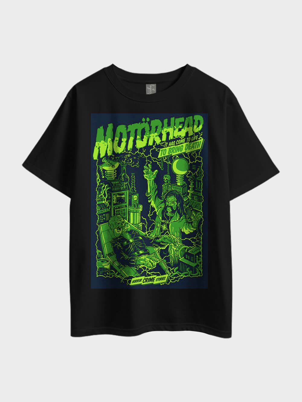Motorhead It Has Come To Life To Bring Death Horror Crime Stories Metal Oversized Mens High Quality In Cheapest Price Tee Only At Legacy Boutiques BD Legacy Boutiques Legacy Boutiques