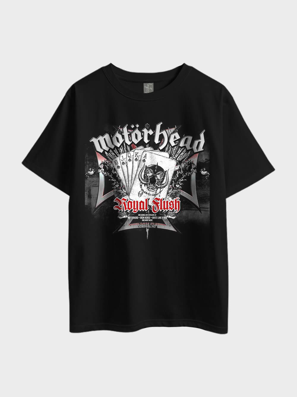 Motorhead Royal Flush Printed Oversized Mens Cheapest Tee At Legacy Boutiques Bangladesh Legacy Boutiques Legacy Boutiques