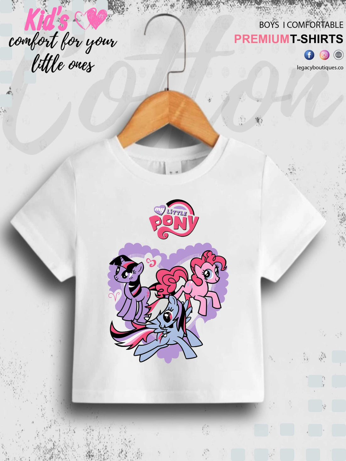 My Little Pony Printed Casual 1 To 11 Year Kids Girls Casual T-Shirt In Lowest Price Only In BD Legacy Boutiques Legacy Boutiques