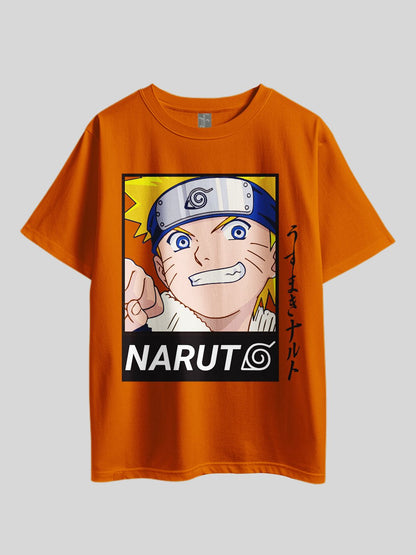 "NARUTO" Bottom Graphic Printed Drop Shoulder T-shirt Legacy Boutiques Bangladesh Legacy Boutiques Legacy Boutiques